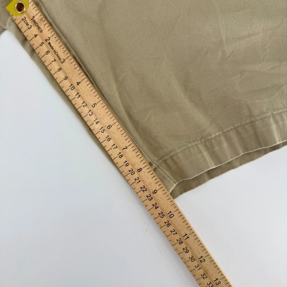 Polo Ralph Lauren Mens Prospect Short Khaki Tan Chino Cotton Twill 40 Flat Front